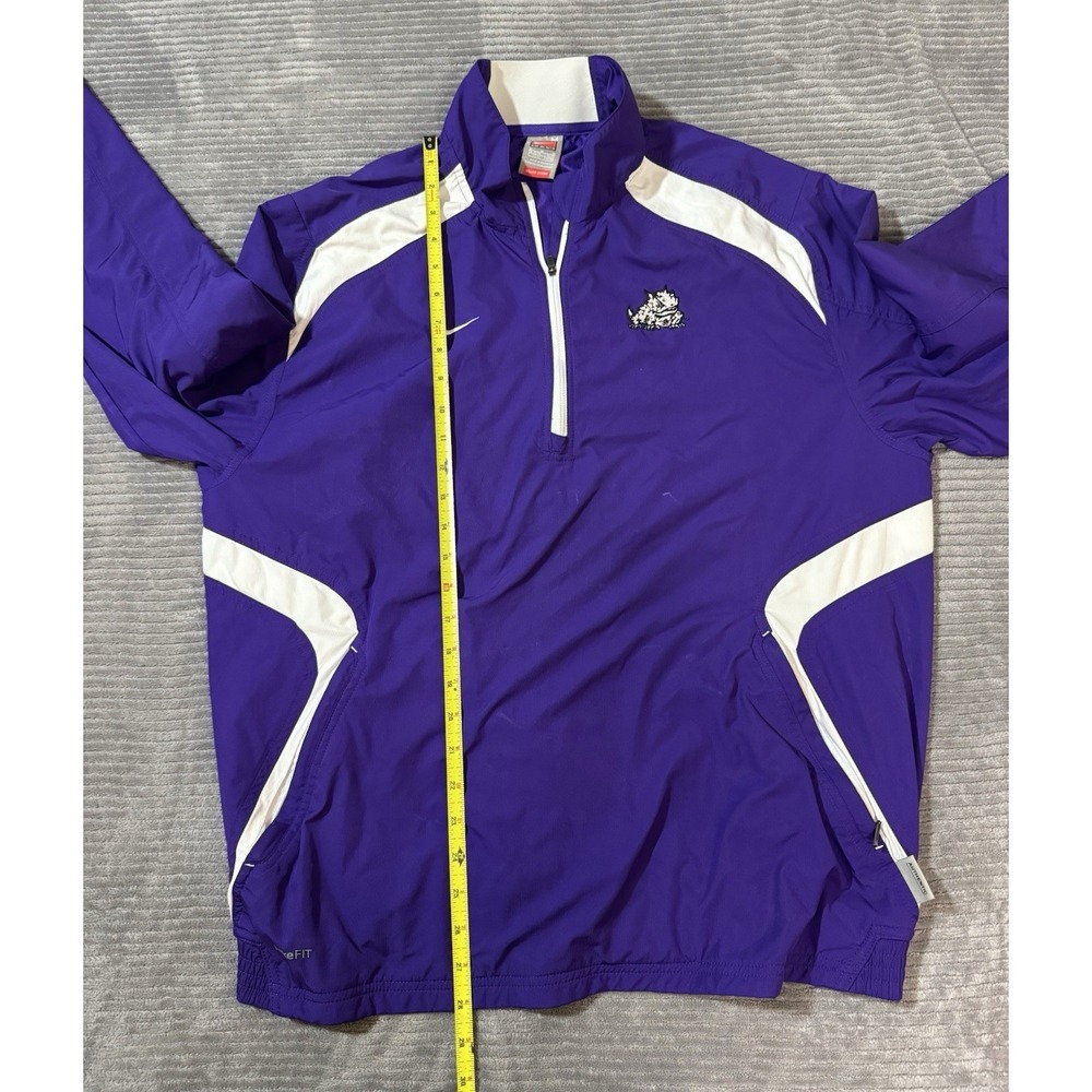 TCU Horned Frogs Jacket Mens Med  NCAA Football Nike Storm Fit Pullover - Picture 6 of 7